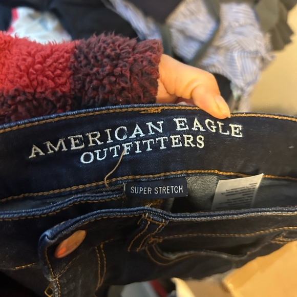 American Eagle Dark Wash High Rise Denim Shorts - Picture 3 of 4